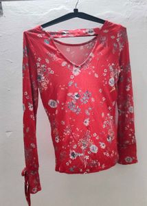 Floral Red Top