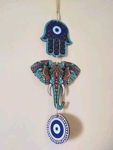 Shivmaan Art Designer Elephant Wooden Wall Hanging