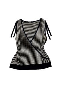 Black and white top Stripped