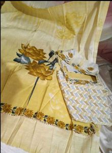 Elegant Yellow dress material