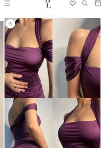Plum Offshoulder Dress