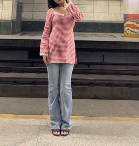 Gingham Kurti Top