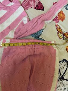 Pink &amp; White Striped Co-ord Set