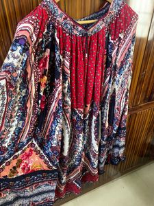 Boho Print Flared Skirt