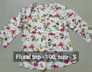 Floral V-neck Top