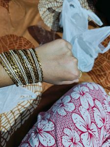 Gold Plated and American Diamond-Cut Bangles