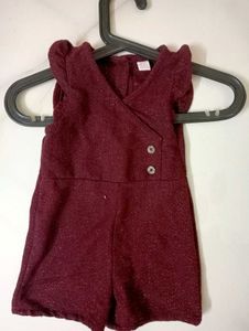 Burgundy Sparkle Romper