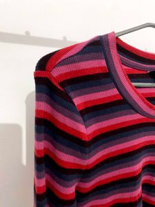 Pink striped top