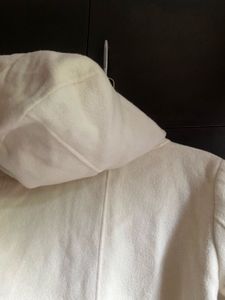 Cream Hooded Longline Coat