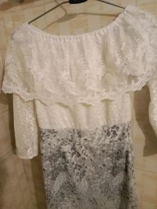 Off Shoulder Net Dress