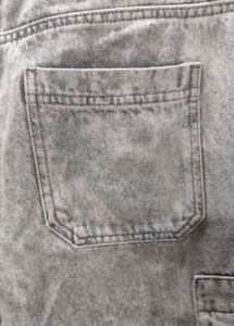 Gray Wash Cargo Jeans