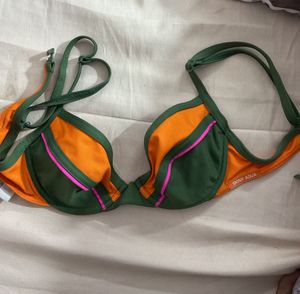 Skinny Aqua Bikini Top