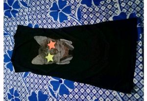 Cool Cat Graphic T-Shirt Dress