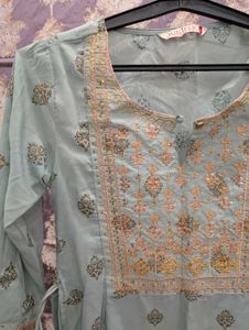 💥 DIWALI OFFER 💥 Elegant Mint Green Kurta Set