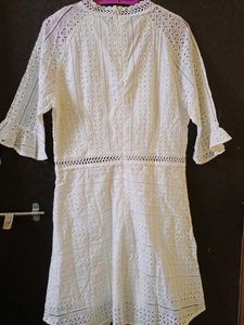 Cute White Broderie Anglaise Dress