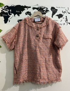 Karl Lagerfeld Tweed Top