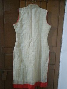 Elegant Embroidered Sleeveless Kurti