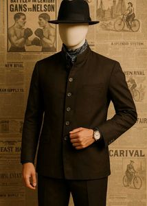 classic dark brown two-piece suit