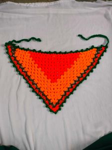 Beautiful crochet bandana or headscarf