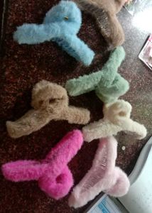 🧸 Fuzzy Hair Clips  🧸 Sale Offer 🚚