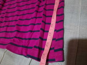 Pink Striped Button-Up Top