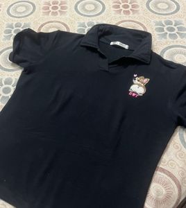 Black Polo Top