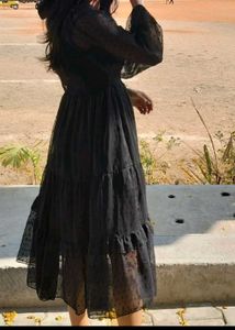 🖤 BLACK Chiffon Dress