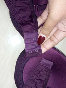 purple lightly padded bra