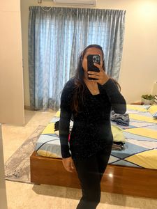 Dark blue Knitted sweater