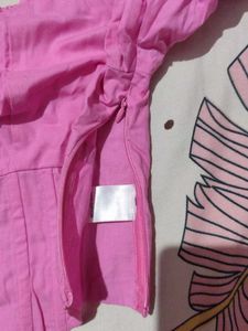 Pink Corset Style Crop Top