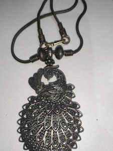 Navratri Peacock Pendant Necklace
