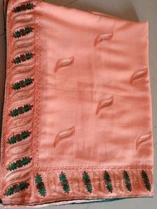 light weight embroidered chiffon saree, very beaut