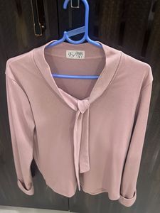 Elegant Tie-Neck Blouse
