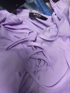 Stylish Lavender Tie-Up Top