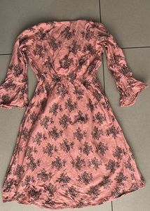 Floral Print Pink Dress