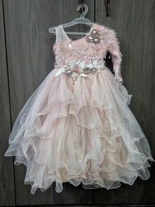 Elegant Pink Tulle Party Dress