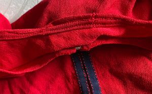 Red Front-Zip Casual Shrug / Cardigan