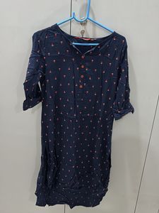 Navy Print Tunic
