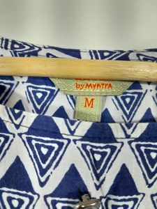 Anouk Blue Printed Kurta(Women&#39;s)