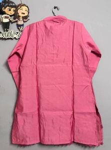 Pretty Pink Embroidered Kurta With Pants