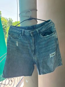 Tokyo Talkies Ripped Denim Shorts