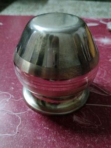 Gota chandi Pot, 2 glasses, diya