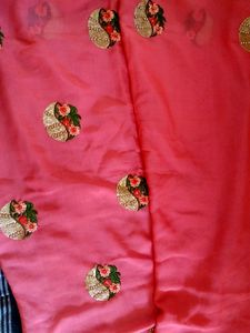 Embroidery Work Wedding Saree