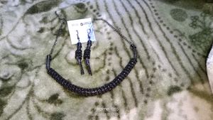 Black Colour Designer Necklace Set