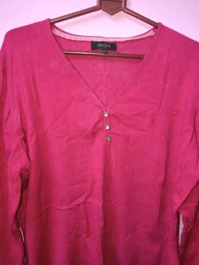 Magenta Winter Wear Warm Cardigan