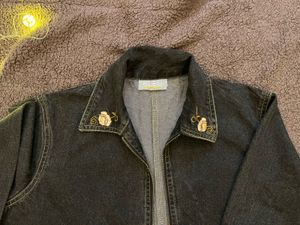y2k Oversized vintage Denim Jacket with embroidery