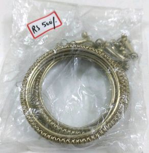 4 Bangles metal Latkan/Rhinstone/fancy/Unique
