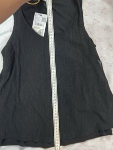 NEW MANGO Black Sleeveless Top