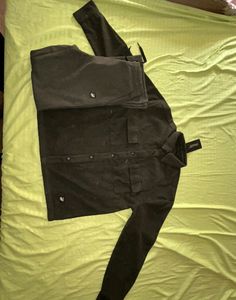 KHAKI POLAR FLEECE SHACKET COORD