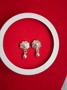 Silver Flower Drop Earrings 92.5 Hallmark